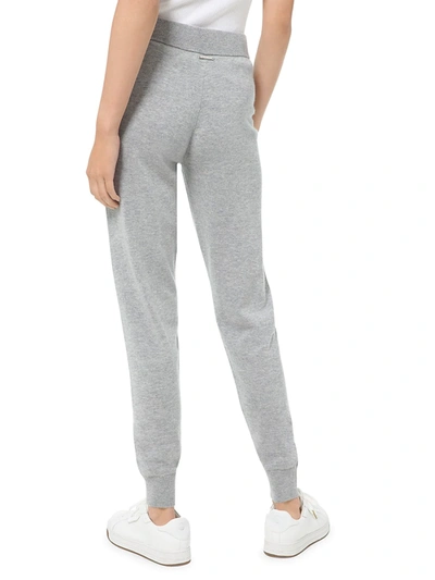 Shop Michael Michael Kors High-rise Slim-fit Joggers In Pearl Heather