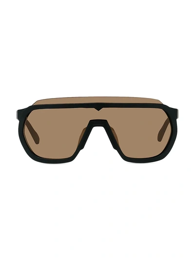 Shop Kenzo Injected Mask Shield Sunglasses In Black Brown