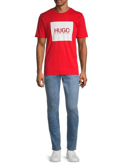 Shop Hugo Dolive Logo T-shirt In Open Pink