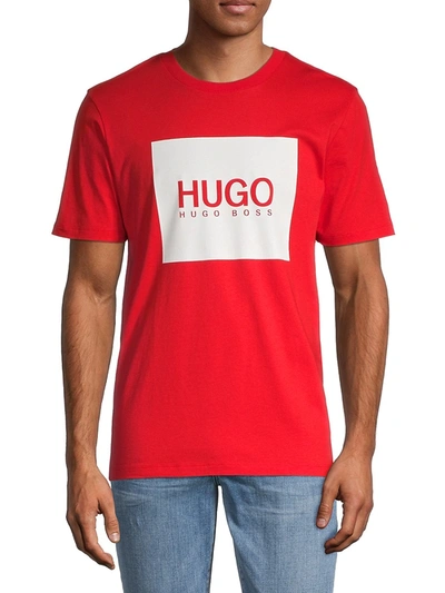 Shop Hugo Dolive Logo T-shirt In Open Pink