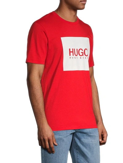 Shop Hugo Dolive Logo T-shirt In Open Pink