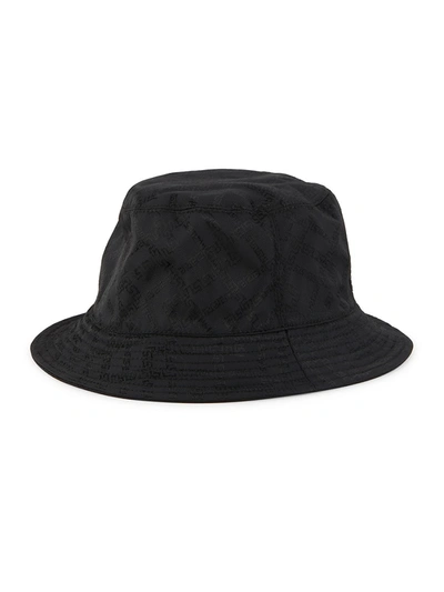 Shop Versace Men's Logo Bucket Hat In Nero