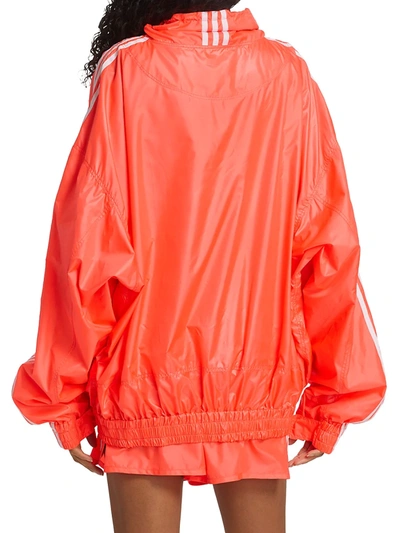 Shop Stella Mccartney Jayla Anorak Drawstring Jacket In Fluoro Coral