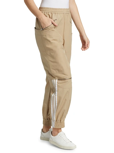 Shop Stella Mccartney Adidas X  June Khaki Zip Trousers In Bamboo