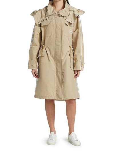 Shop Stella Mccartney Adidas X  Jessa Trench Coat In Bamboo