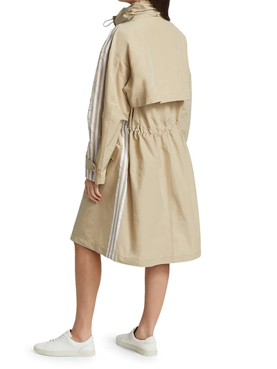 Shop Stella Mccartney Adidas X  Jessa Trench Coat In Bamboo