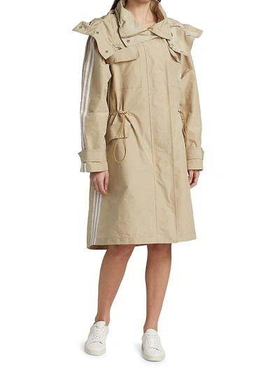 Shop Stella Mccartney Adidas X  Jessa Trench Coat In Bamboo