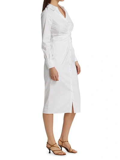 Shop Veronica Beard Cita Midi Shirtdress In White