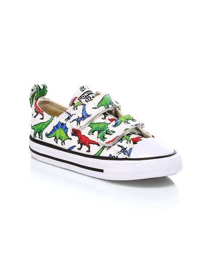 Shop Converse Little Boy's And Boy's Digital Dinoverse Chuck Taylor All Star Sneakers In White Multi