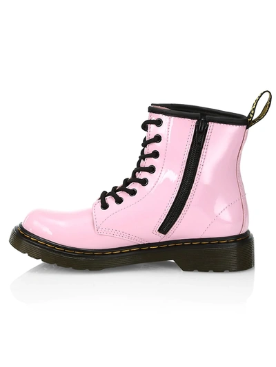 Shop Dr. Martens' Little Girl's And Girl's Grade School 1460 Patent Combat Boots In Pale Pink