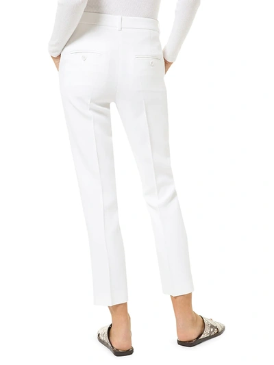 Shop Michael Kors Women's Samantha Ankle Pants In Optic White
