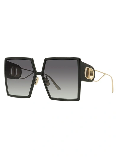 Shop Dior 30montaigne 58mm Square Sunglasses In Black