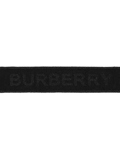 Shop Burberry Men's Logo Jacquard Headband In Black