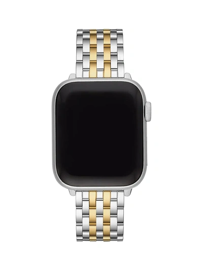 Shop Michele Women's Apple Watch 18k Goldplated & Stainless Steel Bracelet Strap/38/40/41 & 42/44/45/49mm In Silver Gold