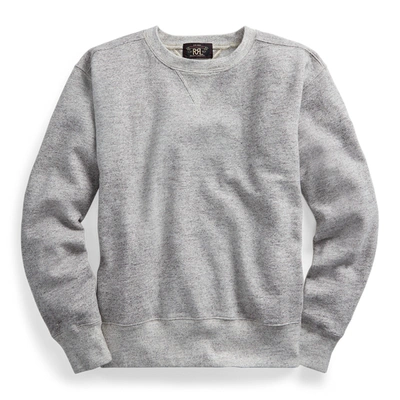 Double Rl Fleece Crewneck Sweatshirt In Athletic Grey