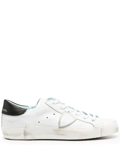 Shop Philippe Model Paris Prsx Veau Low-top Sneakers In White