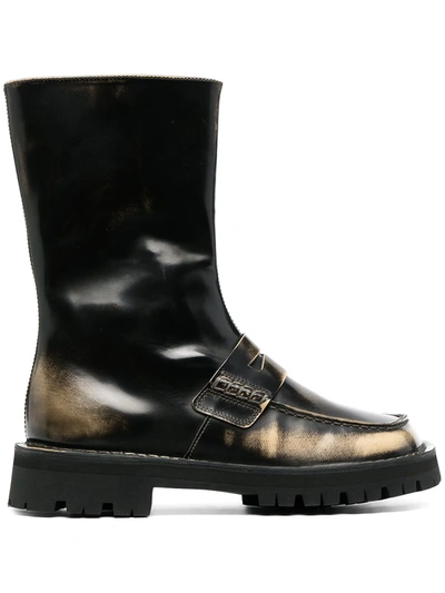 Shop Camperlab Eki Leather Mid-calf Boots In Black