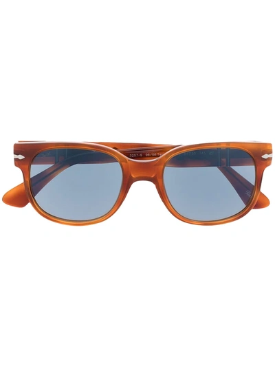 Shop Persol Wayfarer-frame Sunglasses In Orange