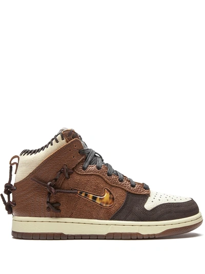 Shop Nike X Bodega Dunk High "legend" Sneakers In Brown
