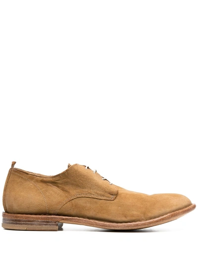 Shop Moma Lace-up Suede Derby Shoes In Neutrals