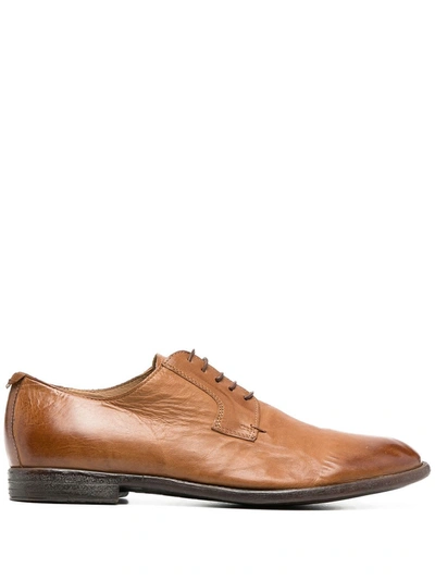 Shop Moma Leather Derby Shoes In Brown