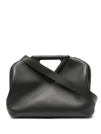 Shop Bottega Veneta The Triangle Shoulder Bag In Black