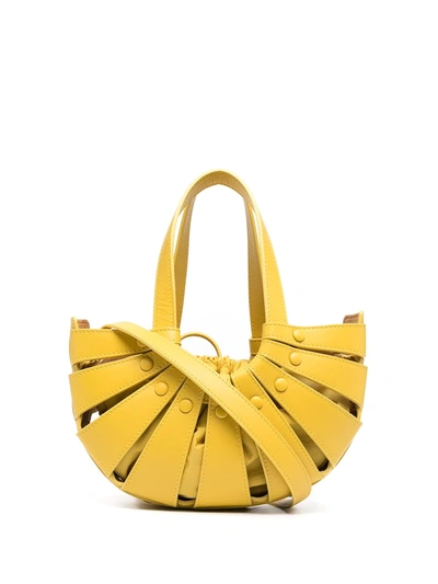 Shop Bottega Veneta The Shell Shoulder Bag In Yellow