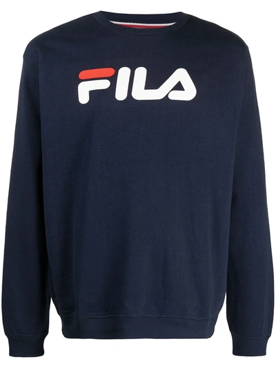 Shop Fila Logo-print Sweatshirt In Blue