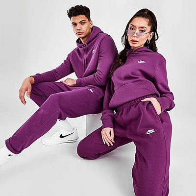 Shop Nike Sportswear Club Fleece Jogger Pants In Viotech/viotech/white