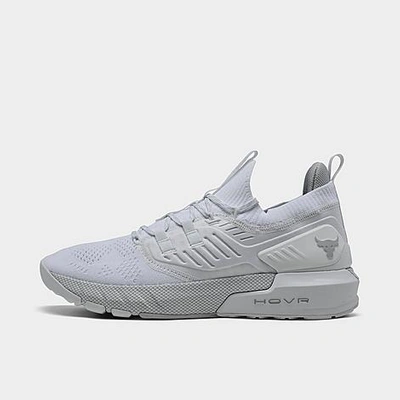 Shop Under Armour Project Rock 3 Training Shoes In White/white/halo Grey