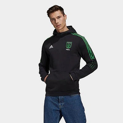 Shop Adidas Team Adidas Men's Austin Fc Travel Hoodie In Black
