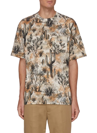 Shop Acne Studios Desert Print T-shirt In Neutral