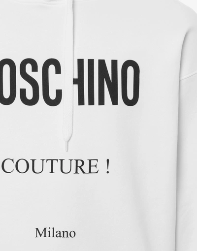 Moschino Logo-print Cotton Hoodie In White