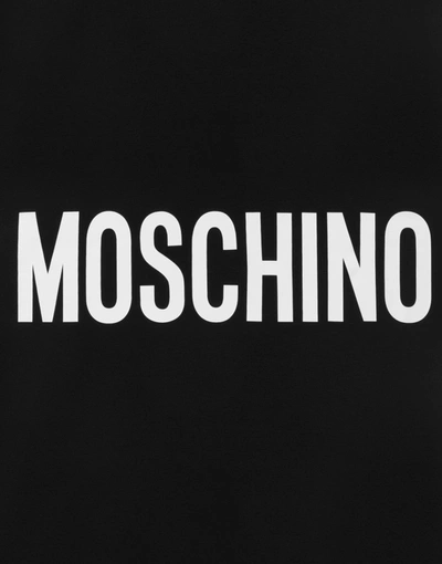 Shop Moschino Stretch Jersey T-shirt With Logo In Pink