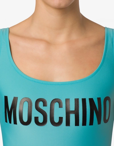 Shop Moschino One-piece Swimsuit With Logo In Pink