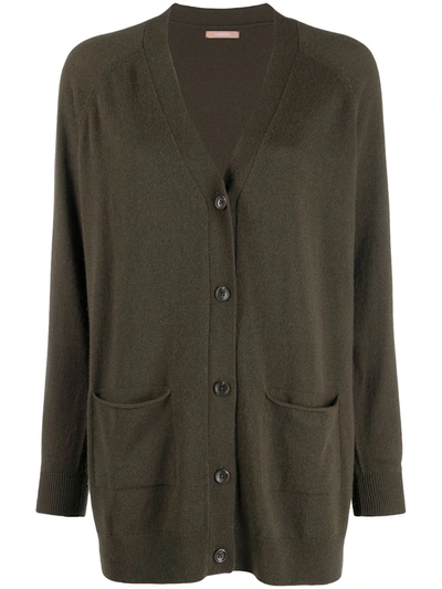 Shop 12 Storeez Button-up Cashmere-blend Cardigan In Green