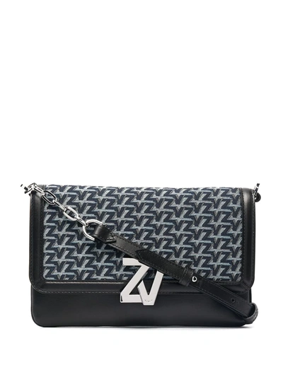 Shop Zadig & Voltaire Zv Monogram Clutch Bag In Black