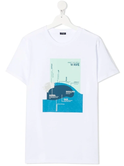 Shop Il Gufo Teen Graphic Print T-shirt In White