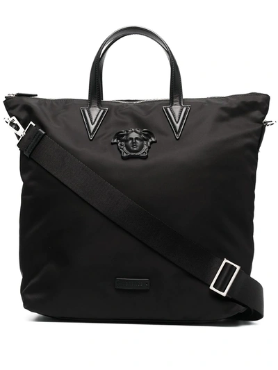 Shop Versace Medusa-head Tote Bag In Black