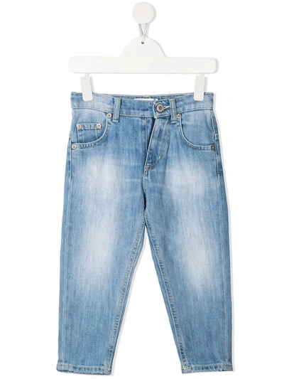 Shop Dondup Stonewashed Stretch-cotton Jeans In Blue