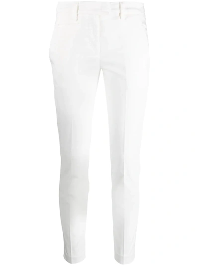 Shop Dondup Perfect High-rise Slim Chinos In White