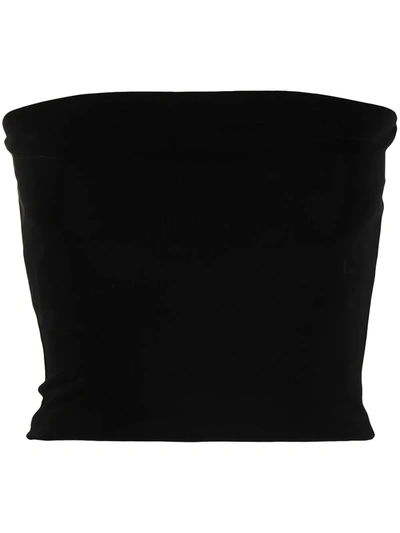 Shop Andamane Strapless Cropped Top In Black