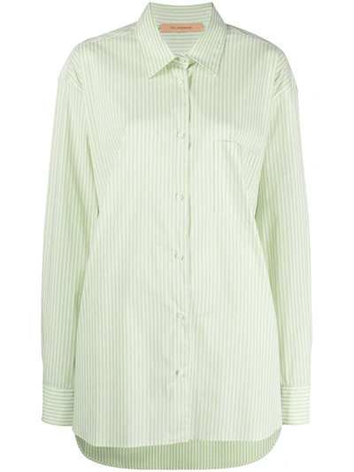 Shop Andamane Stripe Button-up Shirt In Green