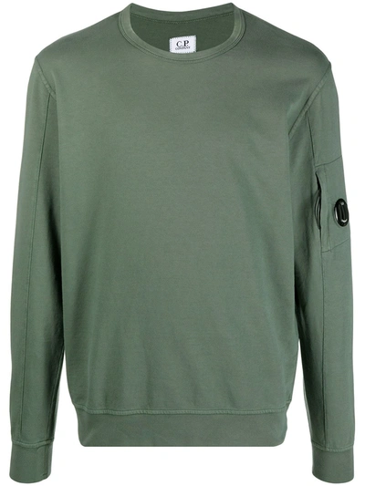 Shop C.p. Company Logo-patch Sweatshirt In Green