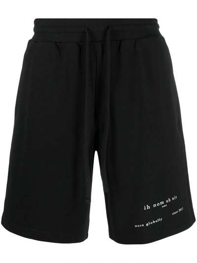Shop Ih Nom Uh Nit Logo Cotton Shorts In Black