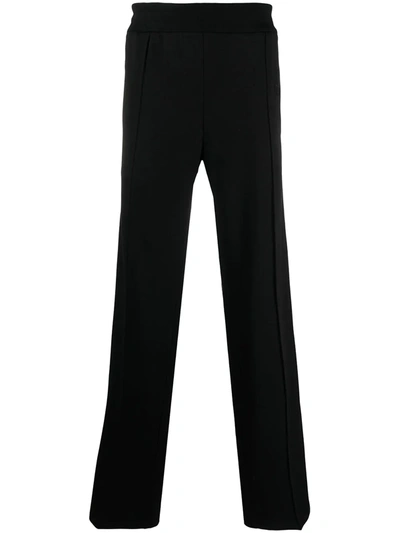 Versace Black Sport Side-panel Track Pants In Black