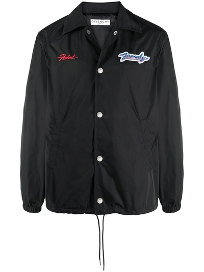 Shop Givenchy Motel Embroidered Windbreaker In Black