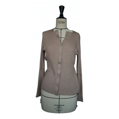 Pre-owned Akris Silk Cardi Coat In Beige