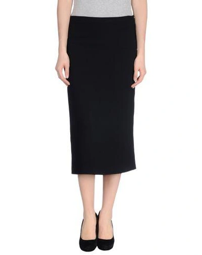 Shop Rochas 3/4 Length Skirt In Black