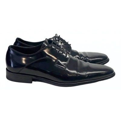Pre-owned Dolce & Gabbana Patent Leather Flats In Black